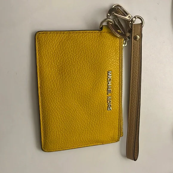 Michael Kors Bags Yellow Micheal Kors Wristlet Keychain Wallet